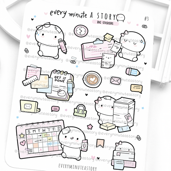 PRE-SALE! Work day big stickers