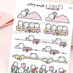 Floral banners, flower planner stickers, Vol 1.- LOW STOCK!