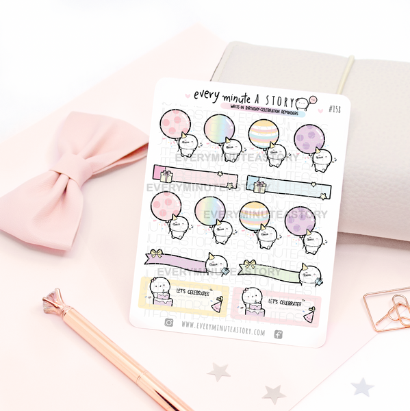 Write- in celebration stickers/notes