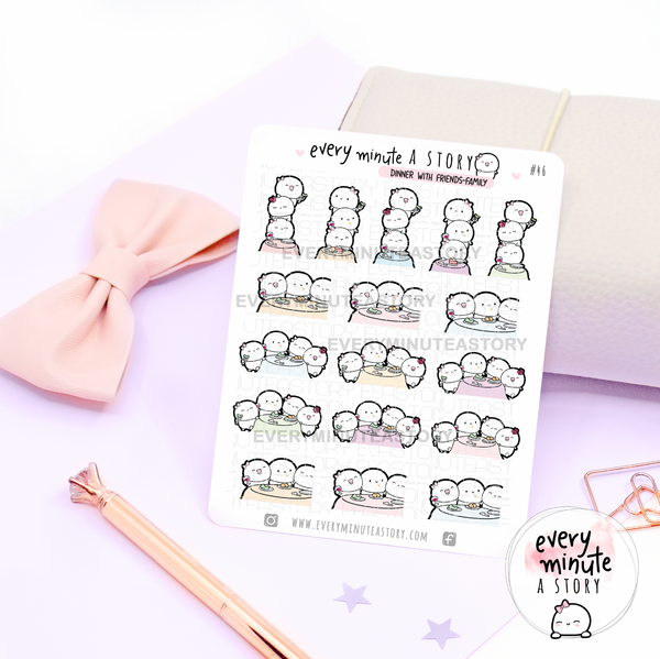 Dinner/lunch with friends, girls night out planner Stickers