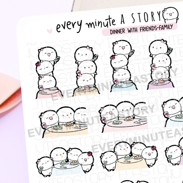 Dinner/lunch with friends, girls night out planner Stickers