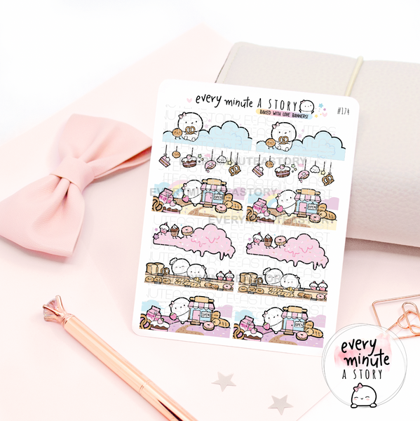 Bakery land banners planner stickers
