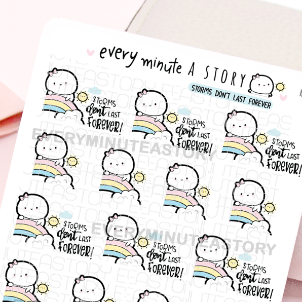 Storms don't last forever Beanies, motivational stickers-LOW STOCK!
