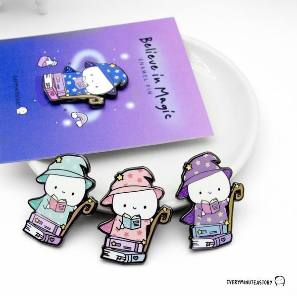 Wizard Beanie enamel pins | Magnetic back, pin back- LOW STOCK!