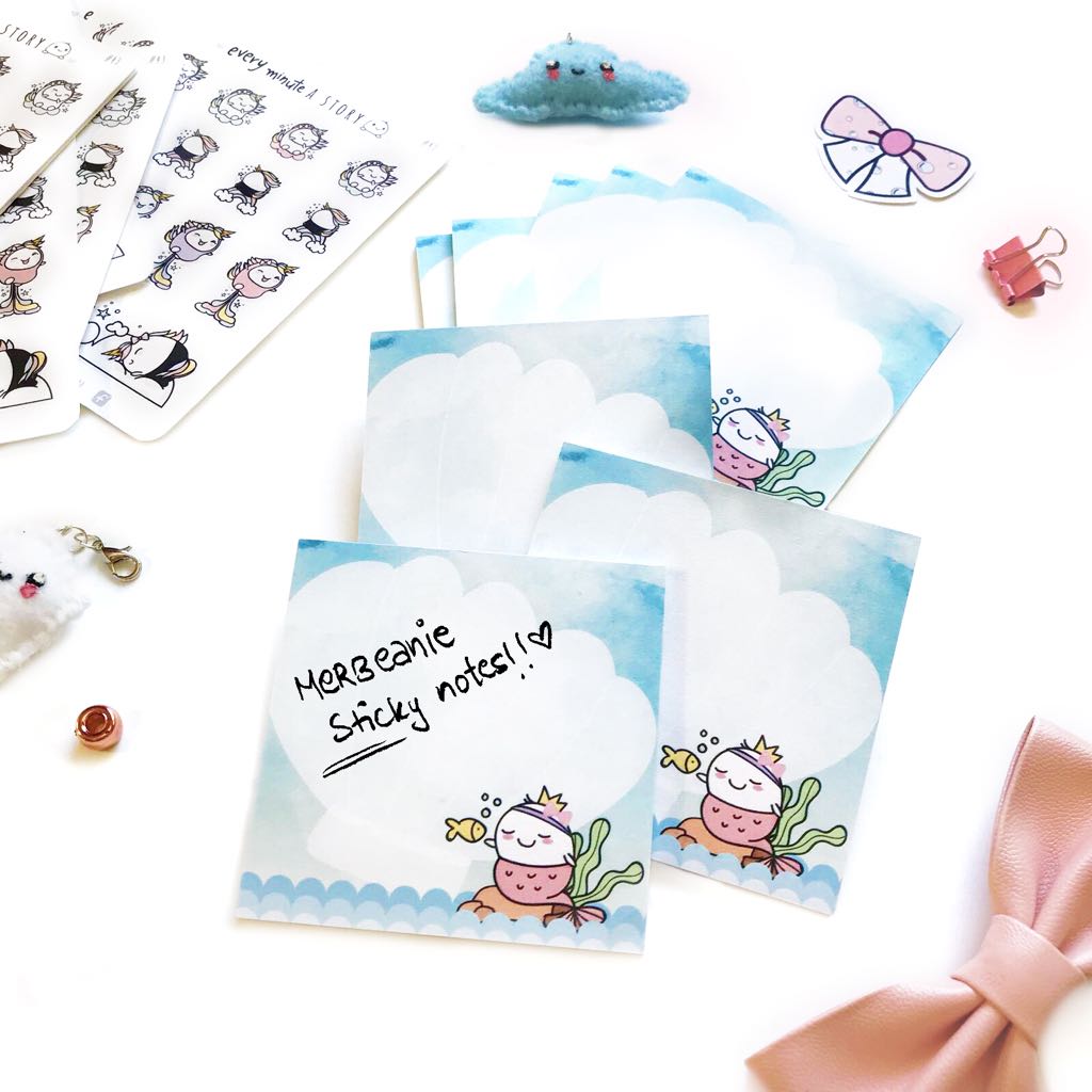 Mer-beanie Sticky Notes- LIMITED STOCK! - Every Minute A Story