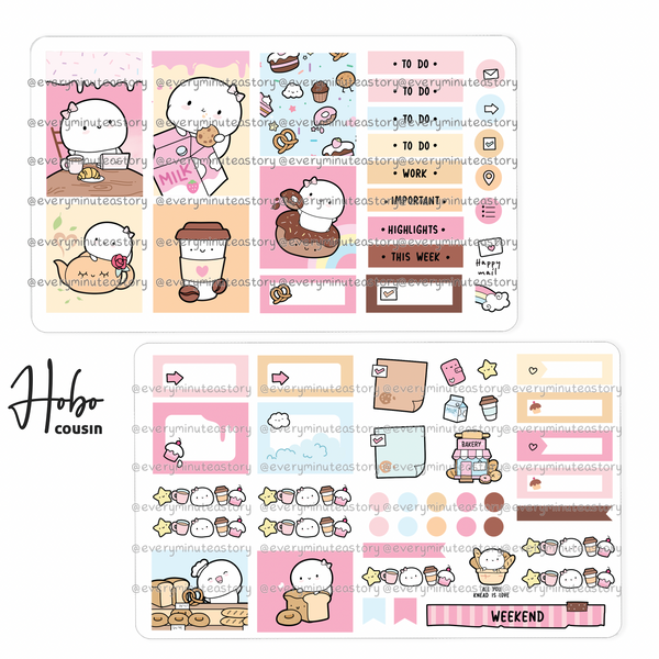 Beanie in Bakery land Hobonichi cousin kit- LOW STOCK!
