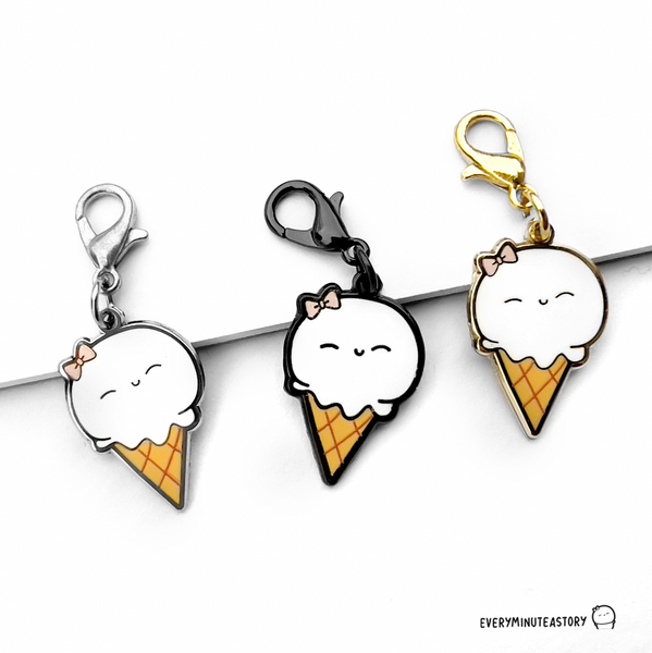 Ice cream Beanie hard enamel charm- LOW STOCK!