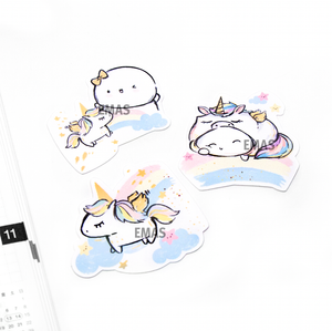 Painted Dreams- Magical unicorn die cuts Set of 3- LOW STOCK!