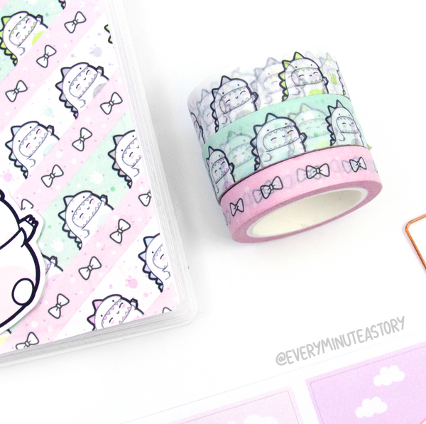 Limited Stock! Pink Chiffon Beanie bow washi tape-LOW STOCK!