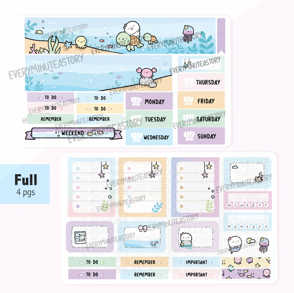 Under the Sea hand-drawn kit- mini and full kit LOW STOCK!
