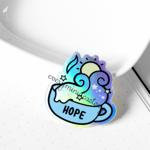 Hope potion holographic weatherproof Vinyl die cut sticker, holo--LOW STOCK!
