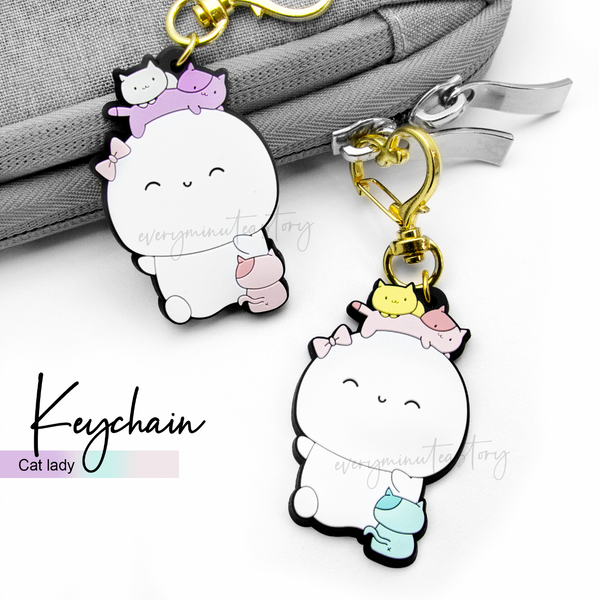 Cat lady keychain | LIMITED STOCK | Limit: 4/order-LOW STOCK!