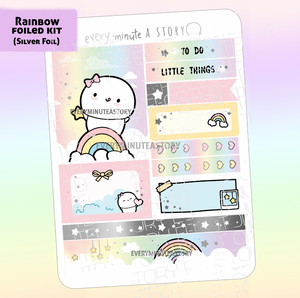 Silver foiled rainbow sticker kit | -LOW STOCK!