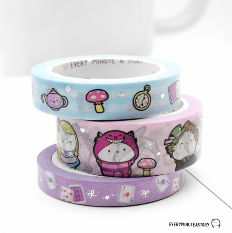 Down the rabbit hole washi Set of 3 | LIMITED STOCK! LIMIT: 3 sets/order