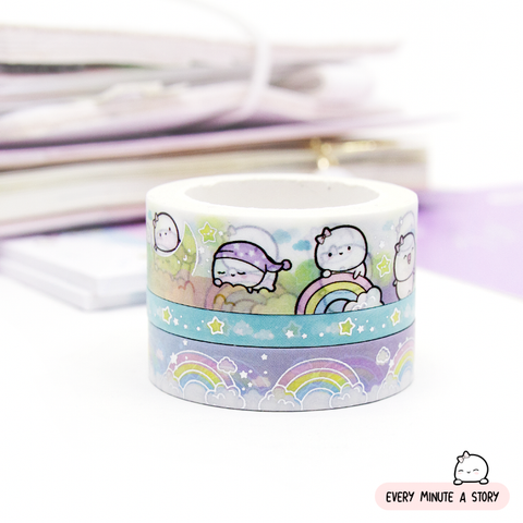 Over the rainbow Beanie washi, silver foil | LAST STOCK!