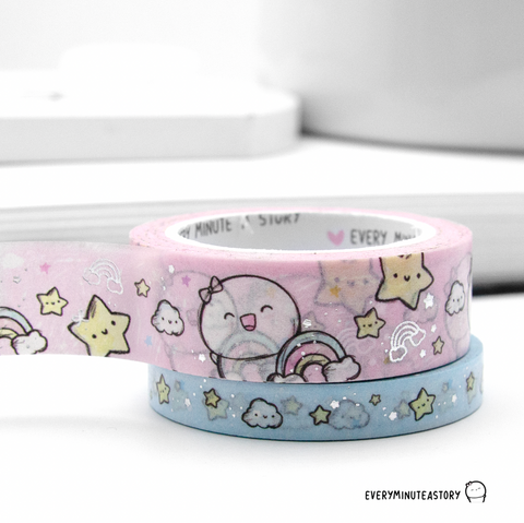 My Rainbow, Beanie washi Set of 2, silver foil | LIMITED STOCK! LIMIT: 1 sets/order