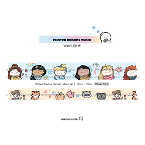 Painted Dreams Princess washi- Set 1- Limited Stock/Limit: 2 sets/order