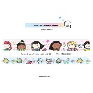 Painted Dreams Princess washi - Set 2- Limited Stock/Limit: 2 sets/order