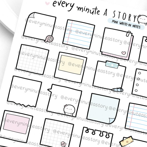 Mini Note Letter Sticker Mini write-in notes stickers – Every Minute A Story
